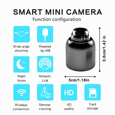 Wireless Surveillance Camera X5 6pcs – 2.4GHz WiFi, night vision, HD, 360 rotation, black. Home/office use, modern design, durable. Wireless, flexible installation, reliable monitoring. Clear imaging, all-around coverage for smart safeguarding