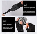 10-Pairs Nylon Work Gloves-Black Half Finger