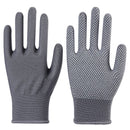 10-Pairs Nylon Work Gloves-Gray Full Finger