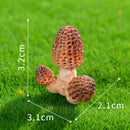 10pcs Artificial Brown Morel Mushroom Ornament-Type 3