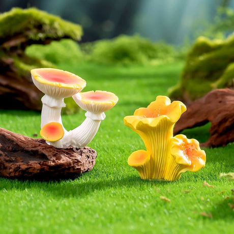 10pcs Artificial Flame-topped Guoba Mushroom Ornament Type-8