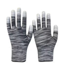 12-Pairs Coated Fingertip Gloves Black