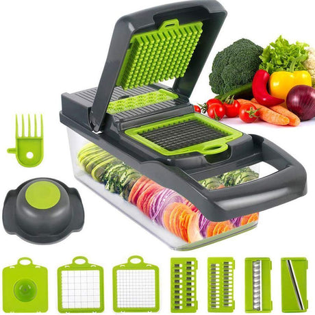 14-in-1 Vegetable Chopper (11 Blades+Square Tool)