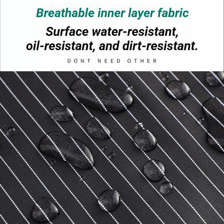2-Pack Black Waterproof Aprons with Detachable Hand Towels