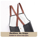 2-Pack Khaki Waterproof Aprons with Detachable Hand Towels