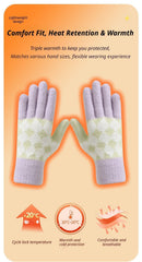 2-Pack Women Touchscreen Knitted Gloves-NT30107 Cherry-Blossom-Pink