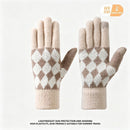 2-Pack Women Warm Touchscreen Knitted Gloves-NT30107 Beige