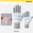 2-Pack Women Warm Touchscreen Knitted Gloves-NT30107 Beige