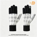 2-Pack Women Warm Touchscreen Knitted Gloves-NT30107 Black