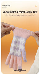 2-Pack Women Warm Touchscreen Knitted Gloves-NT30107 Light-Gray