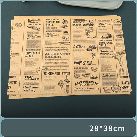 200 Sheets of PE Coated Kraft Paper 28×38 cm Style-4