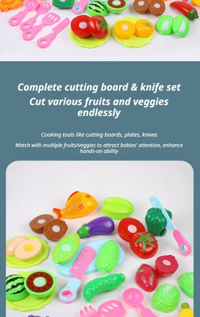 22-Piece Fruit And Veggie Cutting Toy Set (Random Assorted)