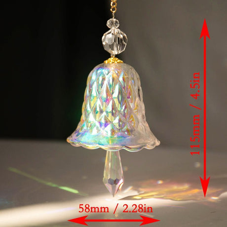 2Pcs Colorful Crystal Glass Wind Chime Hanging Decor