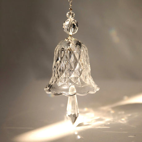 2Pcs Mixed Colorful & Transparent Crystal Glass Wind Chimes