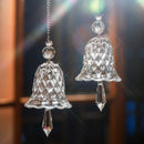 2Pcs Transparent Crystal Glass Wind Chime Hanging Decor