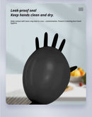 300Pcs Heavy-Duty Black Disposable Nitrile Gloves-Large