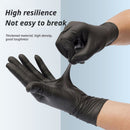 300Pcs Heavy-Duty Black Disposable Nitrile Gloves-Small