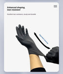 300Pcs Heavy-Duty Black Disposable Nitrile Gloves-Small