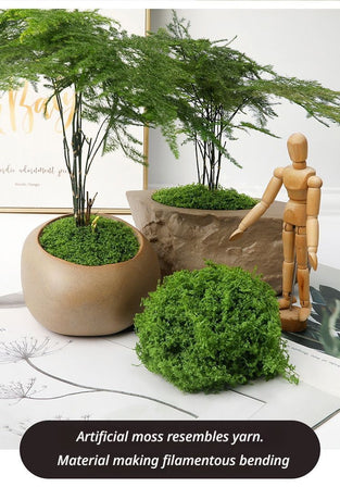 30g Artificial Dark Green Filamentous Moss 10-Pack
