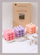 3Pcs blue Rubik's Cube Scented Candle Home Decor Ornaments