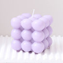 3Pcs Purple Rubik's Cube Scented Candle Home Decor Ornaments
