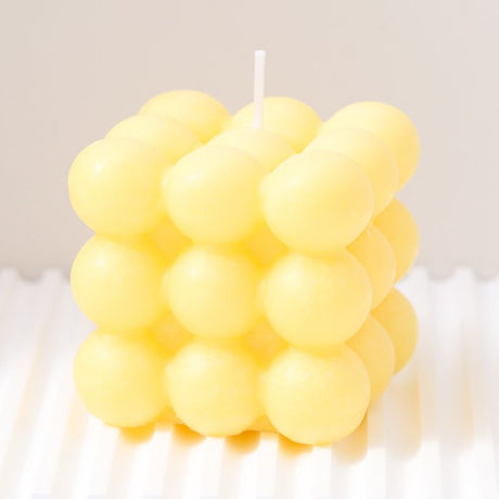 3Pcs yellow Rubik's Cube Scented Candle Home Decor Ornaments