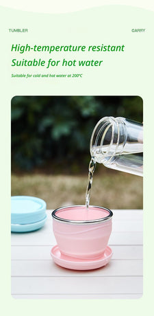 4Pcs Portable Folding Outdoor Water Cup - Light green
