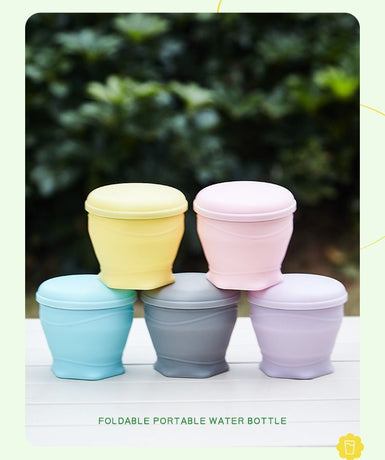 4Pcs Portable Folding Outdoor Water Cup - sky blue