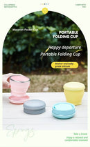 4Pcs Portable Folding Outdoor Water Cup - sky blue