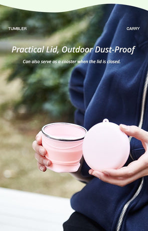 4Pcs Portable Folding Outdoor Water Cup - yellow