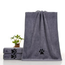 5-Pack Pet Quick-Dry Microfiber Towel Gray Size-35x75cm