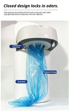 6 Rolls Blue Odor-Proof Refill Bags For Diaper Pail-4.5m Long