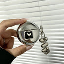 AirPods 4 Textured Pink Heart Electroplated Case + 3 Heart Charms