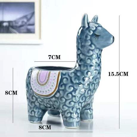 Alpaca Orchid Ceramic Planter