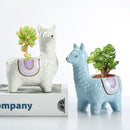 Alpaca White Ceramic Planter