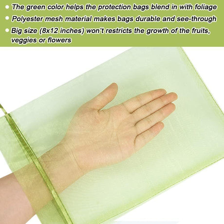 Insect-proofMeshBags,AppleGreen,20-Pack