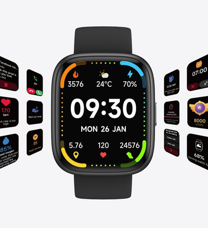 Apricot Unisex Health Monitoring Smart Watch with Call Function