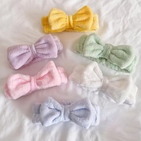 Autumn/Winter Plush Bow Headband Pink
