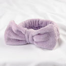 Autumn/Winter Plush Bow Headband Pink