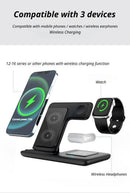 Black 20W Foldable 3-in-1 Wireless Charger