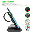 Black 20W Foldable 3-in-1 Wireless Charger