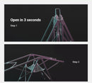 black Canopy Version-Canopy+Folding Table+2 Moon Chairs