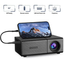 Black M3S 1080P Mini Projector USB-Powered Version Includes Manual
