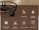 Black Round Movable Plant Caddy with Wheels