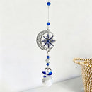 Blue Demon Eye Butterfly Crystal Pendant 3-Piece Set