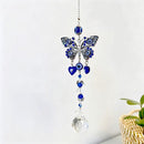 Blue Demon Eye Butterfly Crystal Pendant 3-Piece Set