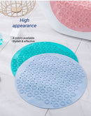 Blue Round Non-Slip Massage Bath Mat 30×30cm