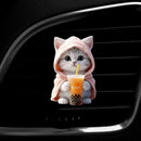 [VentStyle]BlueHoodieKitten+PinkMilkTeaKitten+BackpackPuppy-3-PieceSet