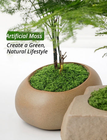 Bulk Artificial Dark Green Stringy Moss 500g