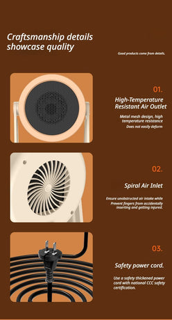 Desk heater white